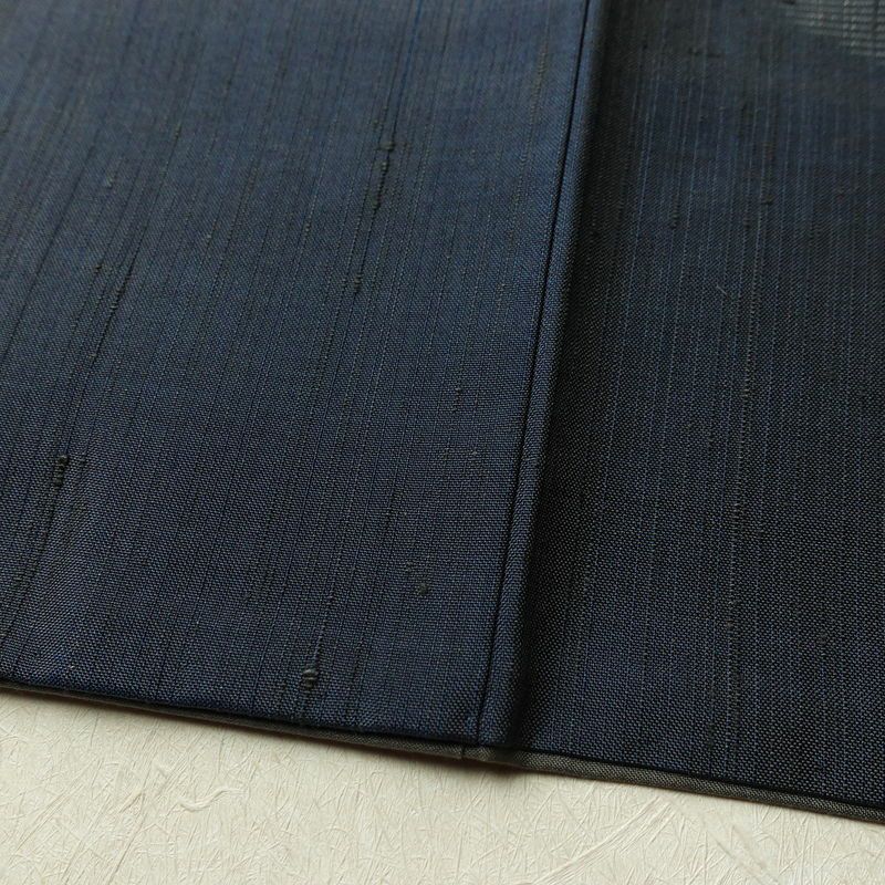 紬 付下 良品 落款入り 諏訪好風 正絹 幾何学柄・抽象柄 袷仕立て 身丈160.5cm 裄丈62.5cm リサイクル着物 着物 洒落 粋 青・紺_画像11