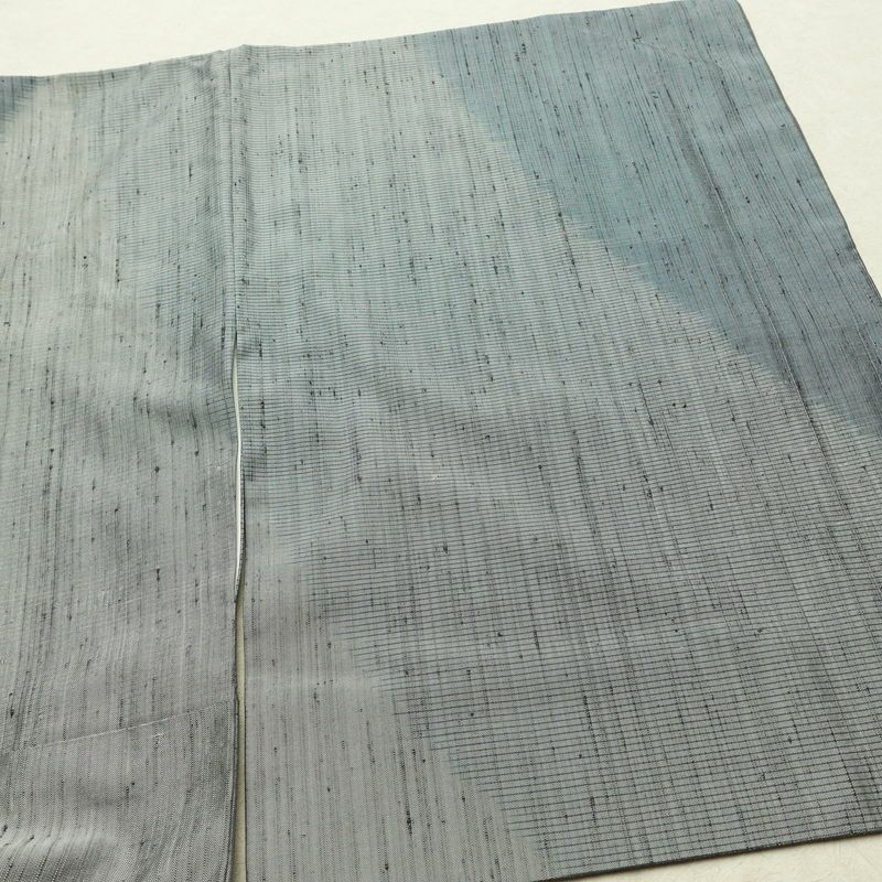 紬 付下 良品 落款入り 諏訪好風 正絹 幾何学柄・抽象柄 袷仕立て 身丈160.5cm 裄丈62.5cm リサイクル着物 着物 洒落 粋 青・紺_画像14