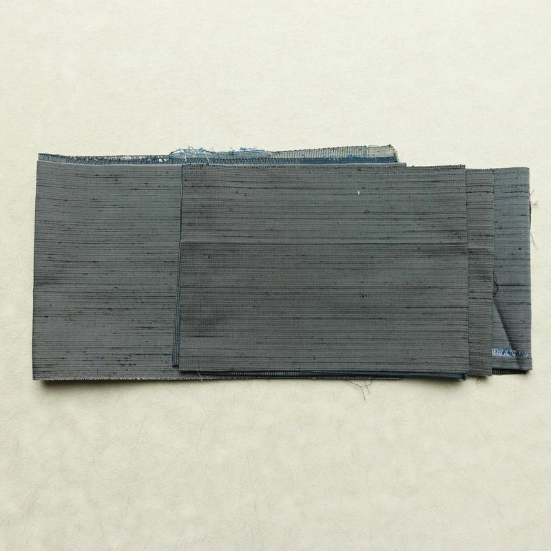 紬 付下 良品 落款入り 諏訪好風 正絹 幾何学柄・抽象柄 袷仕立て 身丈160.5cm 裄丈62.5cm リサイクル着物 着物 洒落 粋 青・紺_画像21