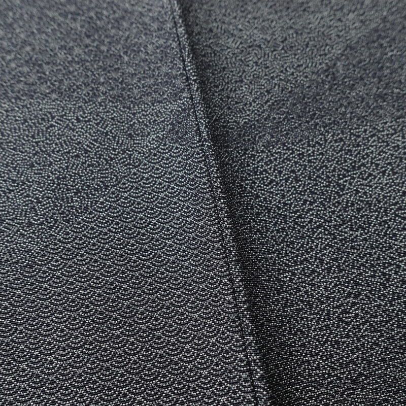 小紋 正絹 古典柄 袷仕立て 身丈158.5cm 裄丈64cm リサイクル着物 着物 青・紺_画像11