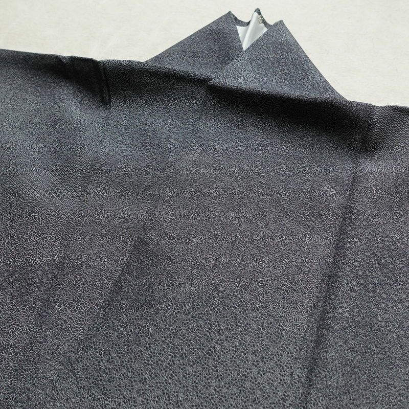 小紋 正絹 古典柄 袷仕立て 身丈158.5cm 裄丈64cm リサイクル着物 着物 青・紺_画像16