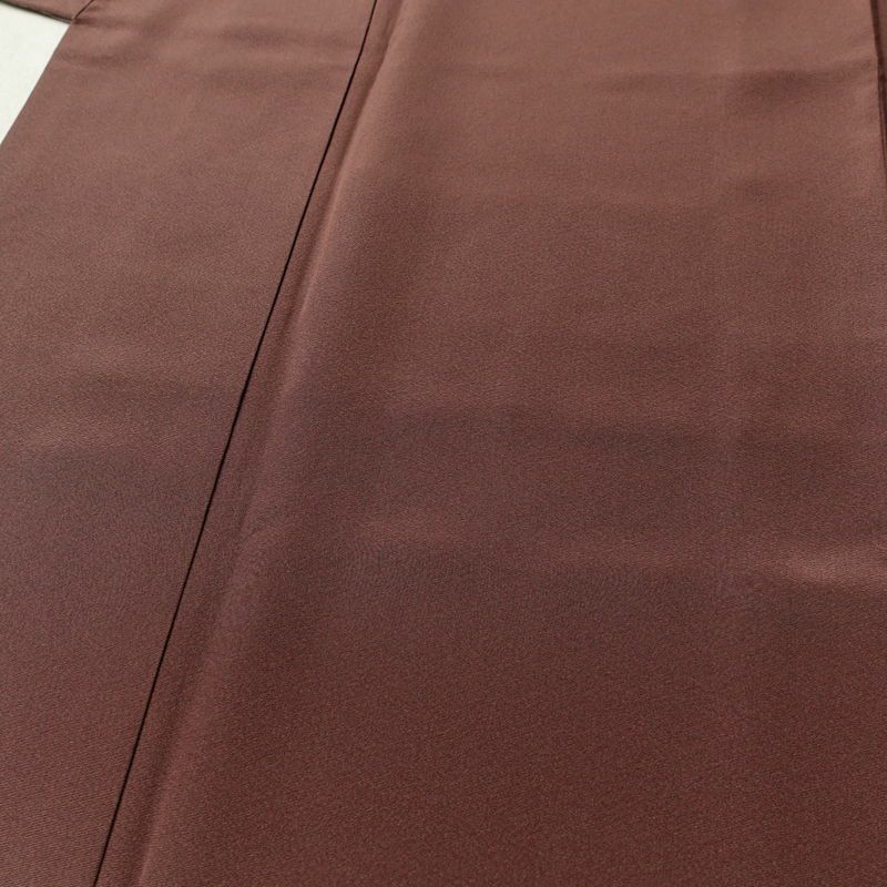 付け下げ 美品 縮緬 正絹 木の葉・植物柄 袷仕立て 身丈165cm 裄丈67cm リサイクル着物 着物 箔 共八掛 露芝 入学式 卒業式 七五三 お宮参り フォーマル 茶_画像5