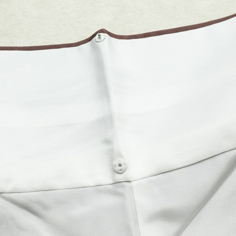 付け下げ 美品 縮緬 正絹 木の葉・植物柄 袷仕立て 身丈165cm 裄丈67cm リサイクル着物 着物 箔 共八掛 露芝 入学式 卒業式 七五三 お宮参り フォーマル 茶_画像20