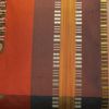 名古屋帯 六通柄 良品 正絹 幾何学柄・抽象柄 通し仕立て なごや帯 リサイクル帯 帯 モダン 橙_画像4