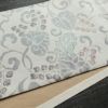 名古屋帯 六通柄 正絹 木の葉・植物柄 通し仕立て なごや帯 リサイクル帯 帯 グレー_画像11