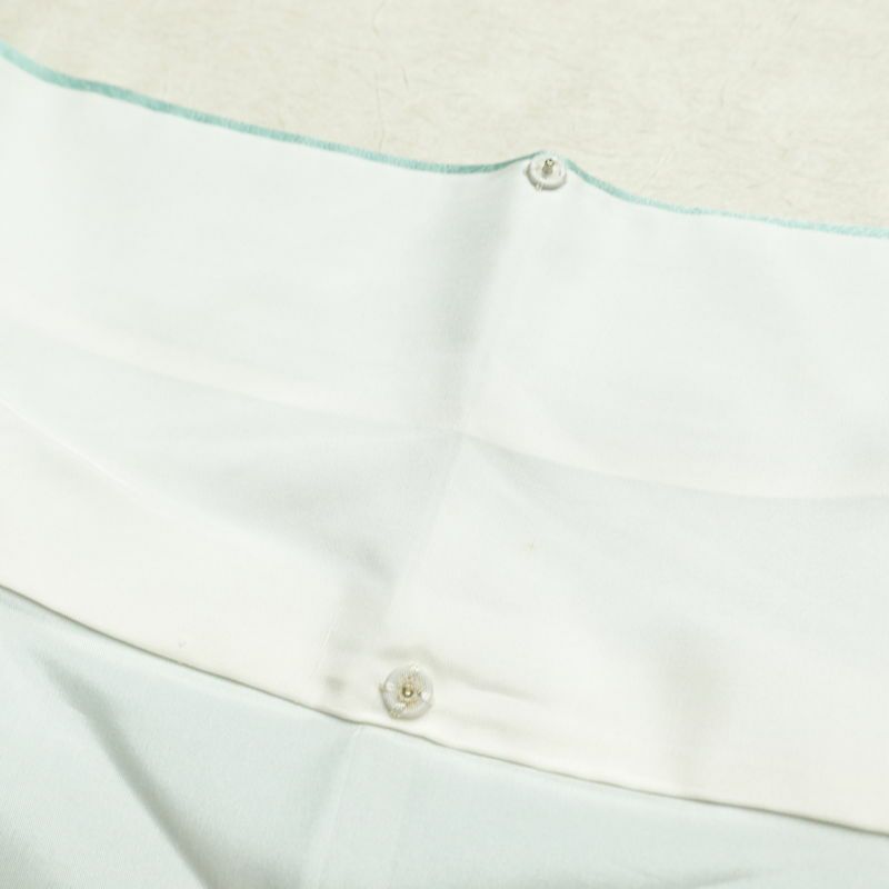 振袖 良品 金駒刺繍 正絹 花柄 袷仕立て 身丈164cm 裄丈68cm リサイクル着物 着物 箔 金彩 成人式 二十歳 二十歳の集い パーティー フォーマル 華やか 梅 萩 菊 ミントグリーン 緑・うぐいす色_画像21