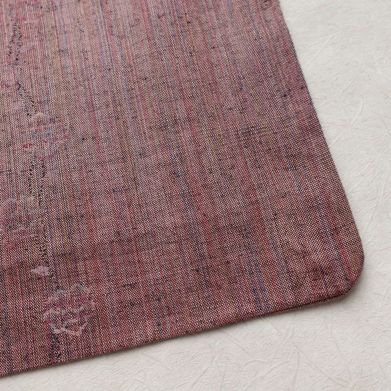 単衣 紬 バチ衿仕立て 正絹 縞柄・線柄 単衣仕立て 身丈158cm 裄丈65cm リサイクル着物 着物 紬地 ピンク_画像16