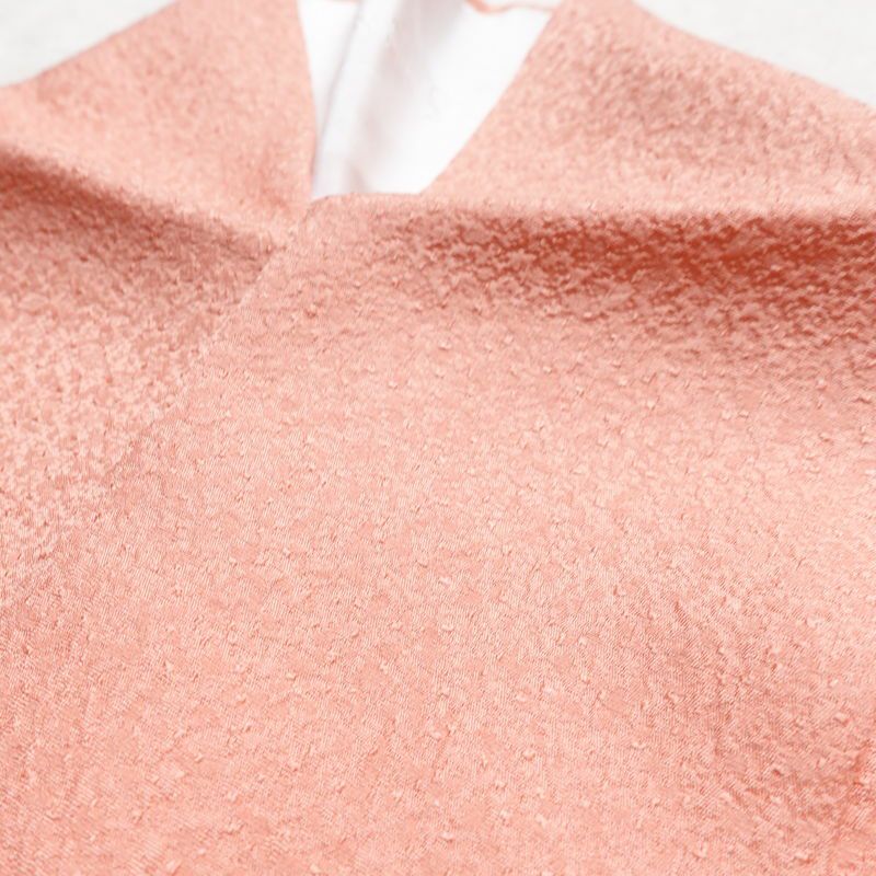 色無地 美品 落款入り しつけ糸付き 一つ紋付き 正絹 無地 袷仕立て 身丈164.5cm 裄丈64cm リサイクル着物 着物 お茶会 フォーマル ピンク_画像17