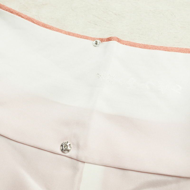 色無地 美品 落款入り しつけ糸付き 一つ紋付き 正絹 無地 袷仕立て 身丈164.5cm 裄丈64cm リサイクル着物 着物 お茶会 フォーマル ピンク_画像19