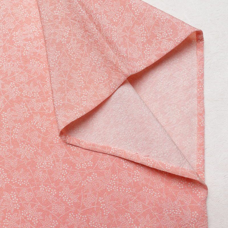 単衣 付下 美品 坂口幸市 落款入り 縮緬 正絹 古典柄 単衣仕立て 身丈162cm 裄丈66.5cm リサイクル着物 着物 ピンク_画像16