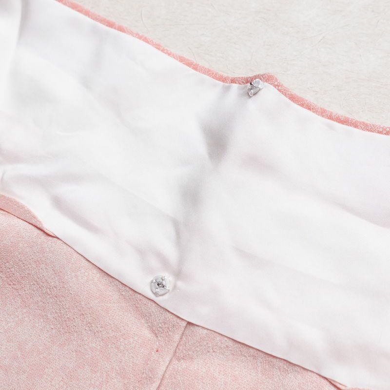 単衣 付下 美品 坂口幸市 落款入り 縮緬 正絹 古典柄 単衣仕立て 身丈162cm 裄丈66.5cm リサイクル着物 着物 ピンク_画像20