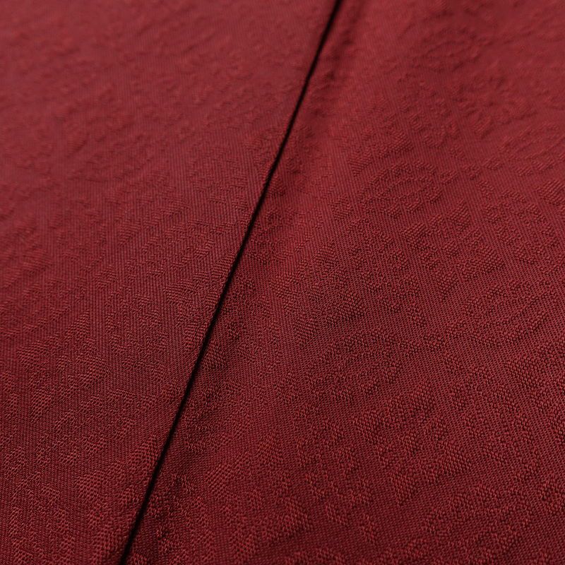 色無地 良品 しつけ糸付き 正絹 古典柄 袷仕立て 身丈167cm 裄丈67cm リサイクル着物 着物 お茶会 小豆・エンジ_画像9