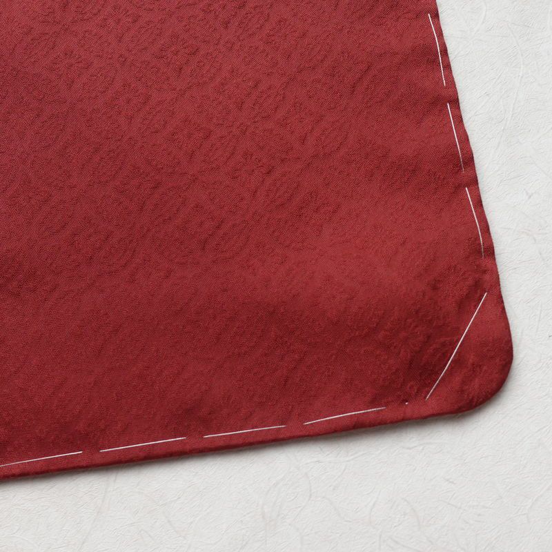 色無地 良品 しつけ糸付き 正絹 古典柄 袷仕立て 身丈167cm 裄丈67cm リサイクル着物 着物 お茶会 小豆・エンジ_画像14