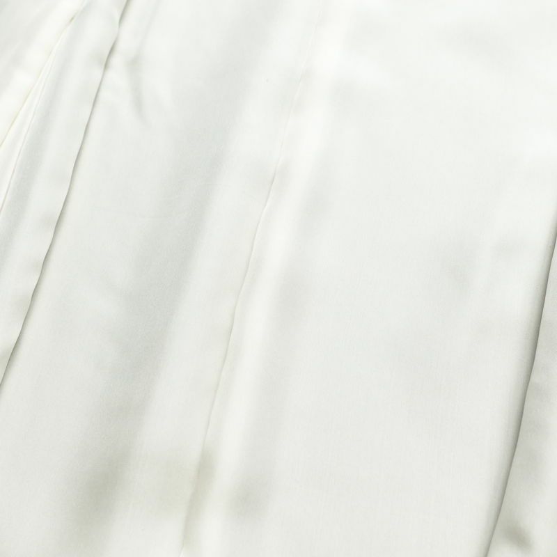 色無地 良品 しつけ糸付き 一つ紋付き 正絹 木の葉・植物柄 袷仕立て 身丈166.5cm 裄丈68.5cm リサイクル着物 着物 お茶会 フォーマル 黄・黄土色_画像19