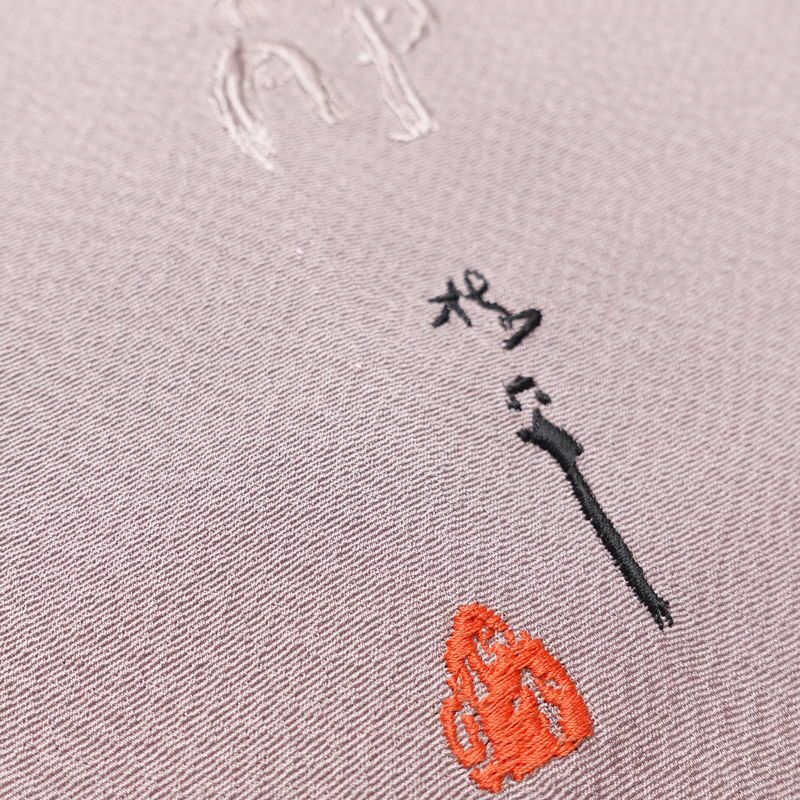 単衣 色無地 良品 落款入り 正絹 無地 単衣仕立て 身丈163.5cm 裄丈68cm リサイクル着物 着物 お茶会 フォーマル シンプル くすみパープル 紫・藤色_画像14