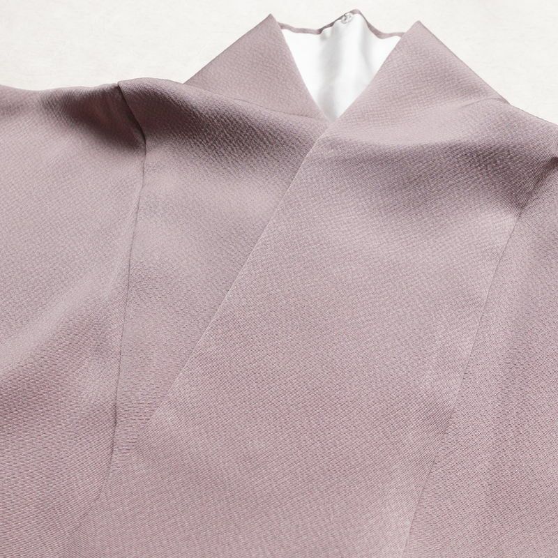 単衣 色無地 良品 落款入り 正絹 無地 単衣仕立て 身丈163.5cm 裄丈68cm リサイクル着物 着物 お茶会 フォーマル シンプル くすみパープル 紫・藤色_画像18