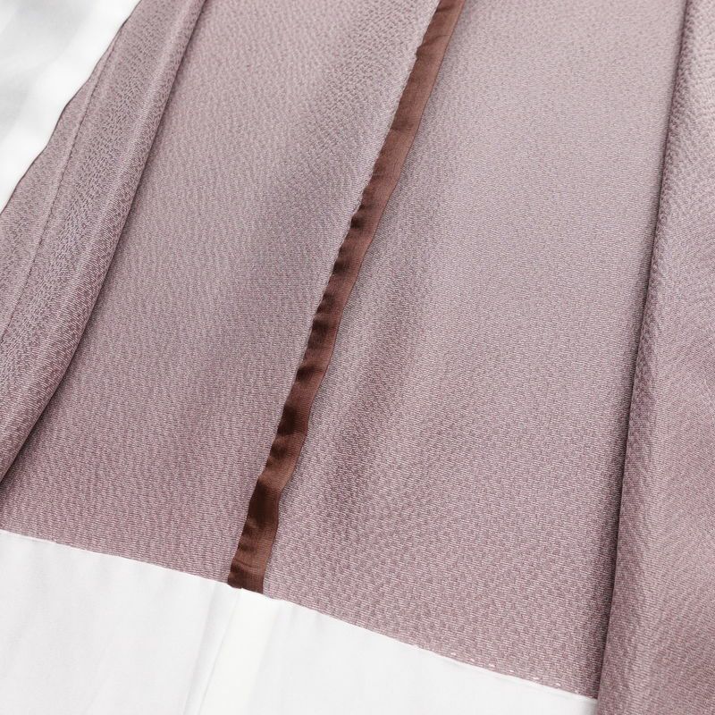単衣 色無地 良品 落款入り 正絹 無地 単衣仕立て 身丈163.5cm 裄丈68cm リサイクル着物 着物 お茶会 フォーマル シンプル くすみパープル 紫・藤色_画像19
