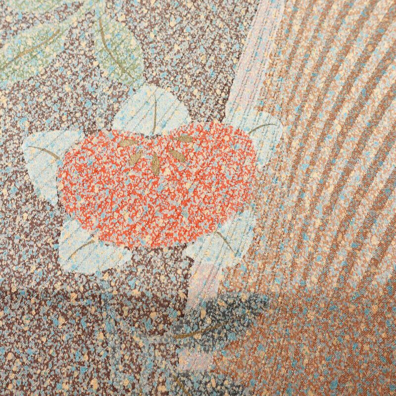 訪問着 正絹 花柄 袷仕立て 身丈161cm 裄丈63.5cm リサイクル着物 着物 共八掛 入学式 卒業式 七五三 お宮参り フォーマル 多色使い_画像7