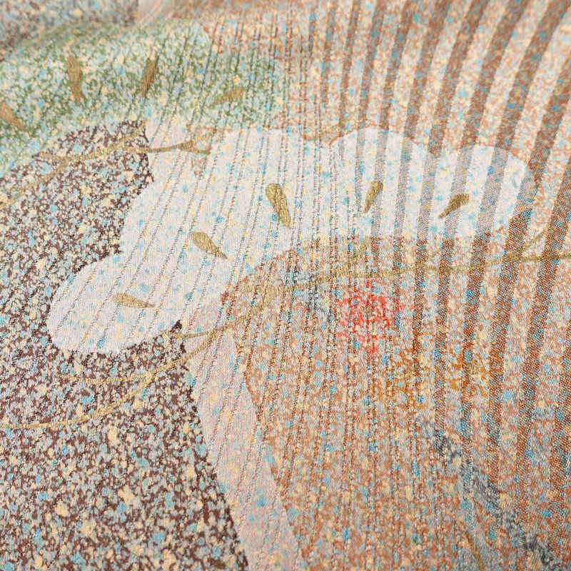 訪問着 正絹 花柄 袷仕立て 身丈161cm 裄丈63.5cm リサイクル着物 着物 共八掛 入学式 卒業式 七五三 お宮参り フォーマル 多色使い_画像8