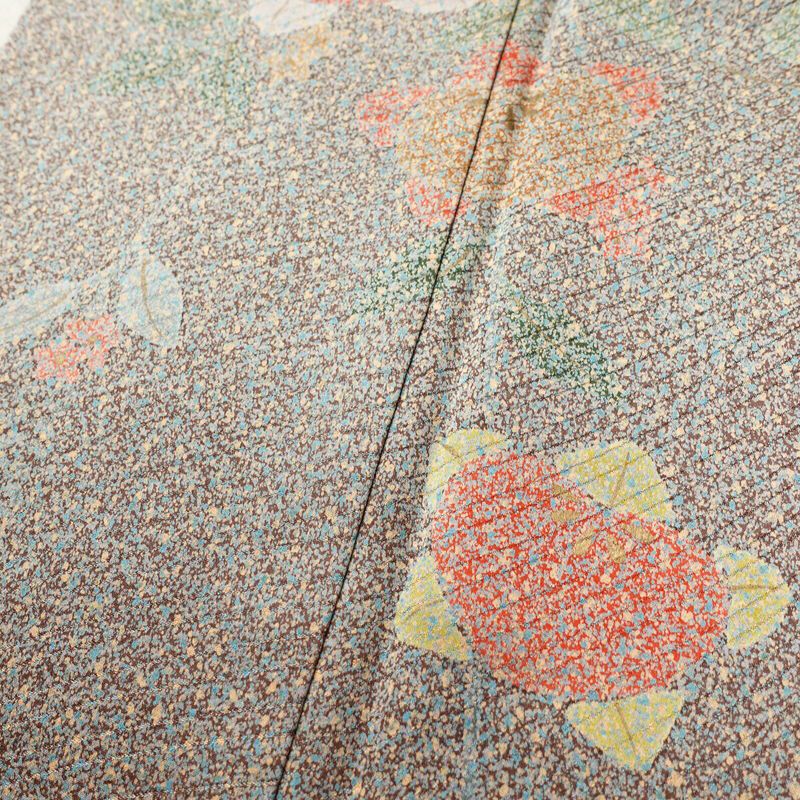 訪問着 正絹 花柄 袷仕立て 身丈161cm 裄丈63.5cm リサイクル着物 着物 共八掛 入学式 卒業式 七五三 お宮参り フォーマル 多色使い_画像9