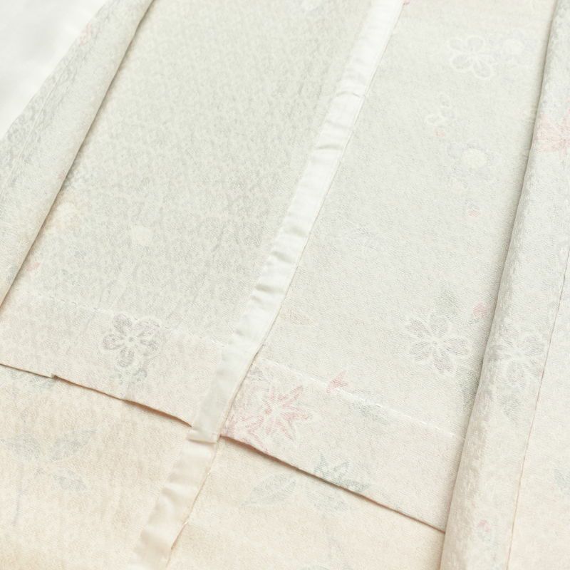 単衣 訪問着 良品 正絹 花柄 単衣仕立て 身丈168.5cm 裄丈68cm リサイクル着物 一部しつけ糸付き 着物 箔 ピンク_画像20