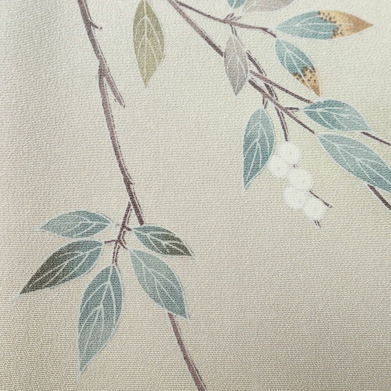 訪問着 縮緬 一つ紋付き 正絹 木の葉・植物柄 袷仕立て 身丈157cm 裄丈67.5cm リサイクル着物 着物 共八掛 入学式 卒業式 七五三 お宮参り フォーマル 上品 緑・うぐいす色_画像10