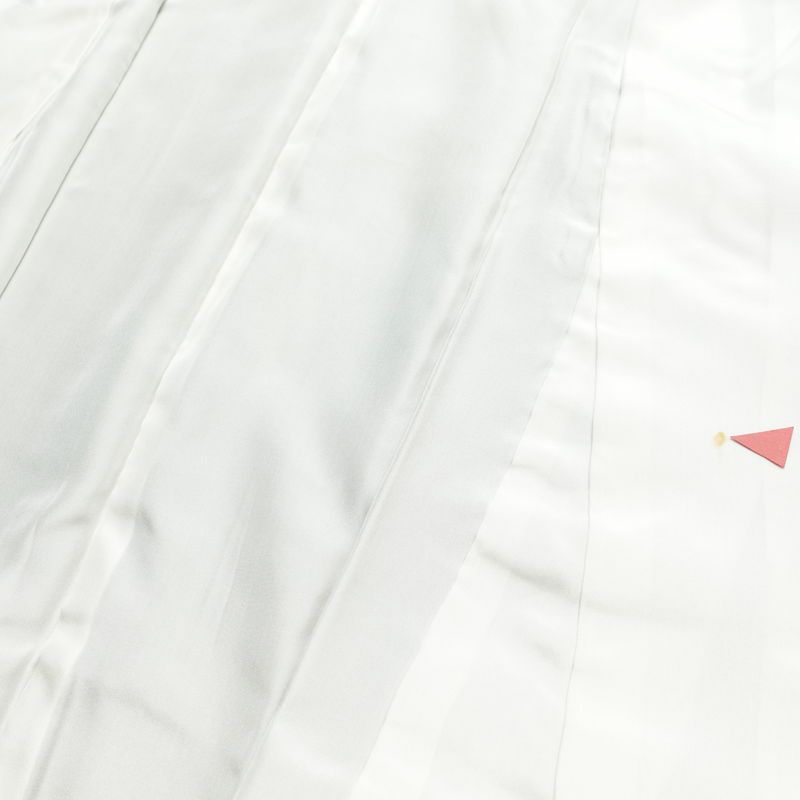 訪問着 縮緬 一つ紋付き 正絹 木の葉・植物柄 袷仕立て 身丈157cm 裄丈67.5cm リサイクル着物 着物 共八掛 入学式 卒業式 七五三 お宮参り フォーマル 上品 緑・うぐいす色_画像20