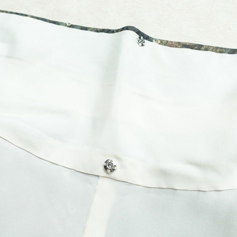 訪問着 良品 絞り 正絹 木の葉・植物柄 袷仕立て 身丈161cm 裄丈65cm リサイクル着物 着物 刺繍 金彩 入学式 卒業式 七五三 パーティー フォーマル ブルーグレー グレー_画像20