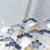 付け下げ 美品 しつけ糸付き 正絹 風景柄 袷仕立て 身丈159cm 裄丈65cm リサイクル着物 着物 入学式 卒業式 七五三 お宮参り くすみブルー フォーマル 青・紺_画像10