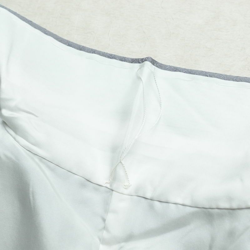 付け下げ 美品 しつけ糸付き 正絹 風景柄 袷仕立て 身丈159cm 裄丈65cm リサイクル着物 着物 入学式 卒業式 七五三 お宮参り くすみブルー フォーマル 青・紺_画像20