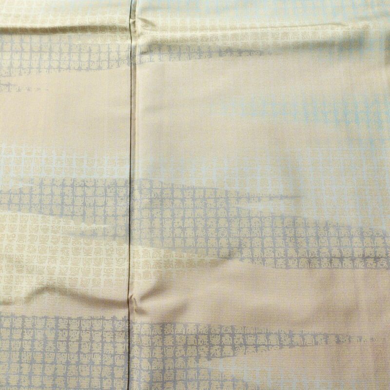 付け下げ 正絹 その他の柄 袷仕立て 身丈161cm 裄丈63.5cm リサイクル着物 着物 モダン 紬地 青・紺_画像6