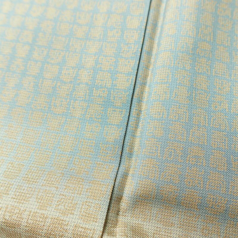 付け下げ 正絹 その他の柄 袷仕立て 身丈161cm 裄丈63.5cm リサイクル着物 着物 モダン 紬地 青・紺_画像7