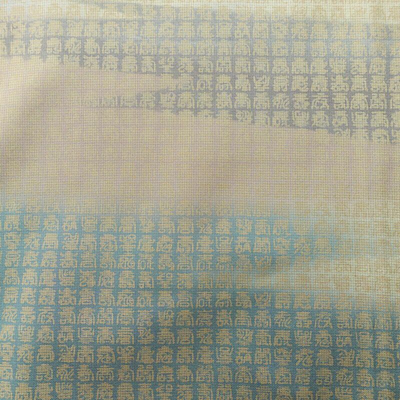 付け下げ 正絹 その他の柄 袷仕立て 身丈161cm 裄丈63.5cm リサイクル着物 着物 モダン 紬地 青・紺_画像8