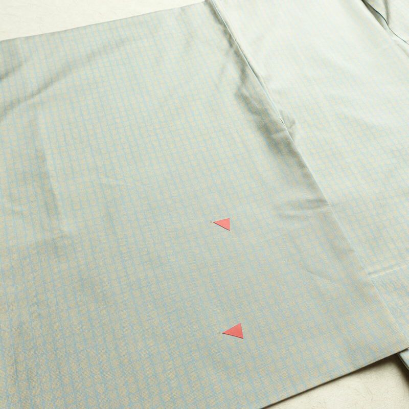 付け下げ 正絹 その他の柄 袷仕立て 身丈161cm 裄丈63.5cm リサイクル着物 着物 モダン 紬地 青・紺_画像12