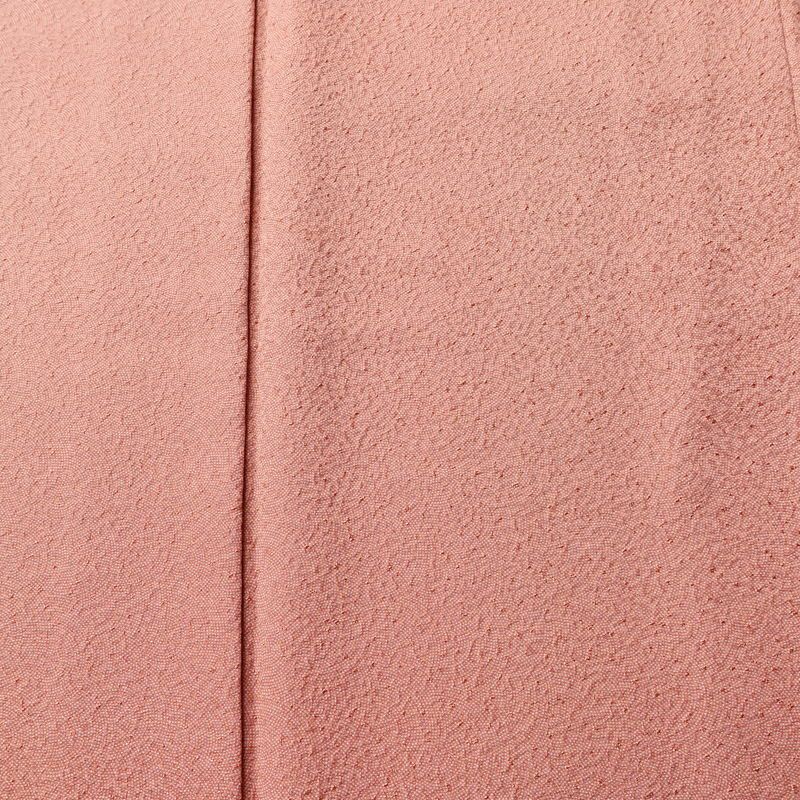 小紋 良品 鮫小紋 落款入り 圓間 正絹 流水・波柄 袷仕立て 身丈164.5cm 裄丈65.5cm リサイクル着物 着物 作家物 シンプル 洒落 ピンク_画像6