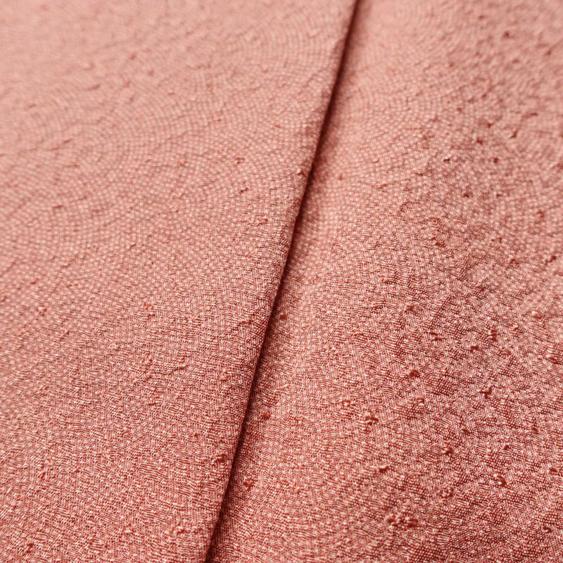 小紋 良品 鮫小紋 落款入り 圓間 正絹 流水・波柄 袷仕立て 身丈164.5cm 裄丈65.5cm リサイクル着物 着物 作家物 シンプル 洒落 ピンク_画像8