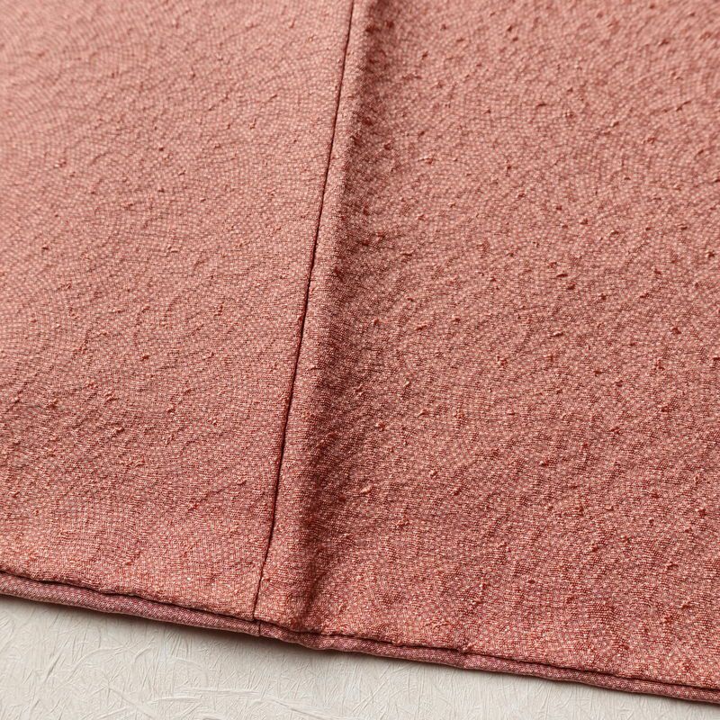 小紋 良品 鮫小紋 落款入り 圓間 正絹 流水・波柄 袷仕立て 身丈164.5cm 裄丈65.5cm リサイクル着物 着物 作家物 シンプル 洒落 ピンク_画像10