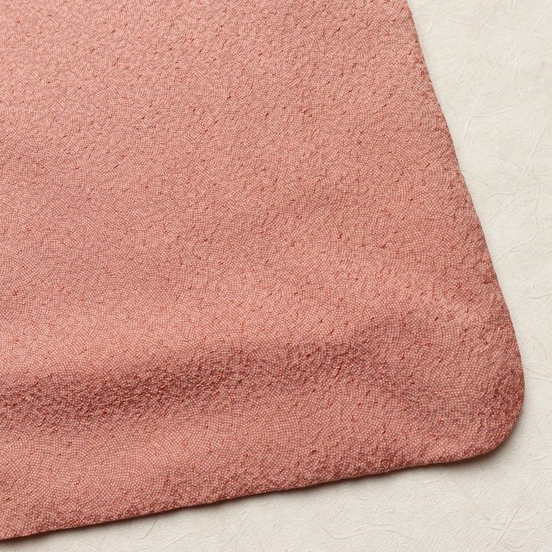 小紋 良品 鮫小紋 落款入り 圓間 正絹 流水・波柄 袷仕立て 身丈164.5cm 裄丈65.5cm リサイクル着物 着物 作家物 シンプル 洒落 ピンク_画像14