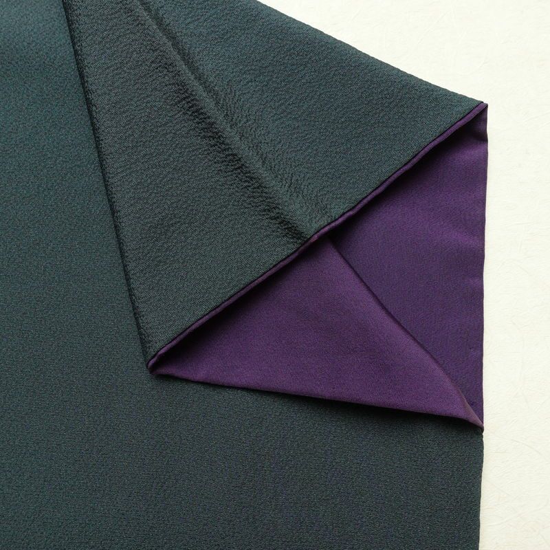 付け下げ 落款入り 辻村寿三郎 ジュサブロー 縮緬 正絹 花柄 袷仕立て 身丈159cm 裄丈63cm リサイクル着物 着物 卒業式 七五三 お宮参り フォーマル シンプル 緑・うぐいす色_画像14