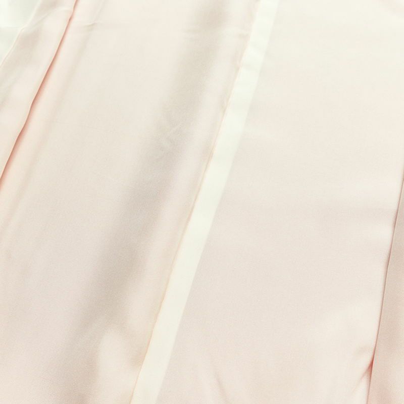 色無地 美品 しつけ糸付き 縮緬 一つ紋付き 正絹 無地 袷仕立て 身丈165.5cm 裄丈66.5cm リサイクル着物 着物 お茶会 フォーマル シンプル ピンク_画像18