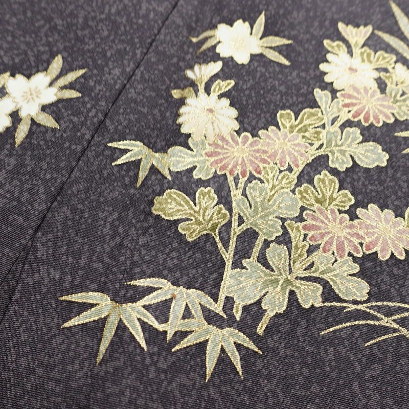 訪問着 良品 金駒刺繍 正絹 風景柄 袷仕立て 身丈166cm 裄丈68cm リサイクル着物 着物 箔 金彩 入学式 卒業式 七五三 お宮参り フォーマル 上品 紫・藤色_画像17