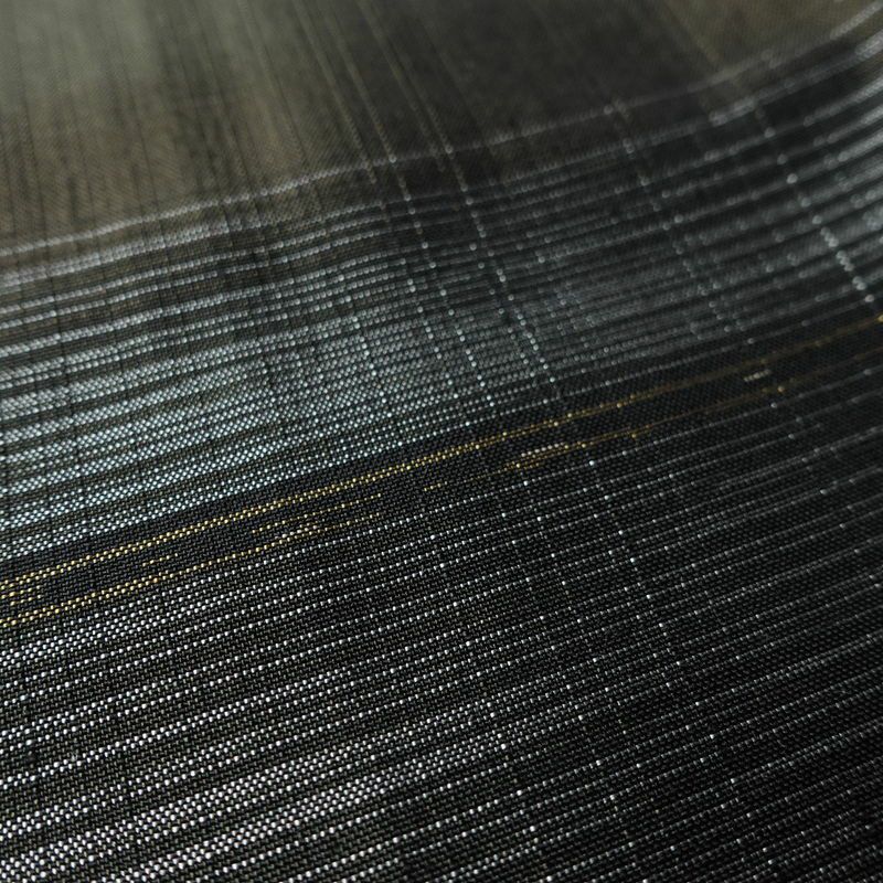 紬 付下 美品 しつけ糸付き 正絹 縞柄・線柄 袷仕立て 身丈159cm 裄丈66cm リサイクル着物 着物 シンプル おしゃれ 緑・うぐいす色_画像7