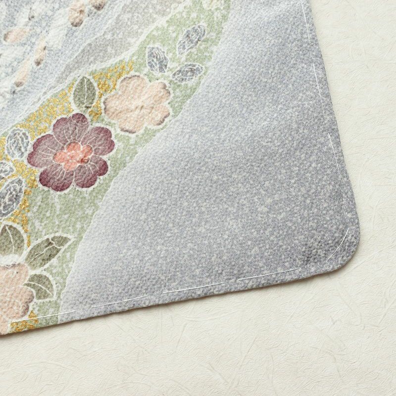 訪問着 良品 しつけ糸付き 縮緬 正絹 古典柄 袷仕立て 絞り 身丈163.5cm 裄丈67cm リサイクル着物 着物 箔 共八掛 入学式 卒業式 結婚式 七五三 お宮参り フォーマル 青・紺_画像16