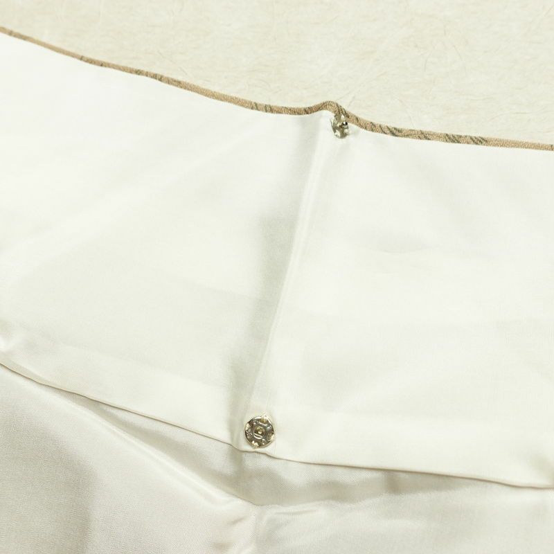 小紋 正絹 風景柄 袷仕立て 身丈147cm 裄丈61.5cm リサイクル着物 着物 ベージュ_画像18