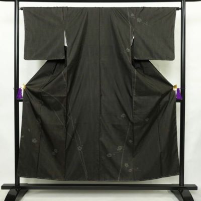 大島紬 証紙なし 正絹 古典柄 袷仕立て 身丈159cm 裄丈65cm 青・紺 | M