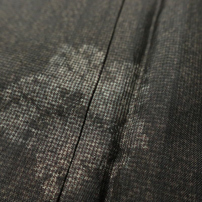 大島紬 付下 美品 証紙あり 落款入り しつけ糸付き 正絹 花柄 袷仕立て 身丈152cm 裄丈65cm リサイクル着物 おしゃれ 着物 茶_画像7