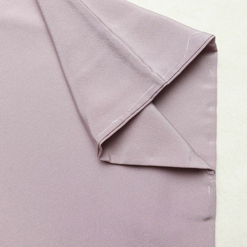 訪問着 美品 落款入り しつけ糸付き 正絹 風景柄 袷仕立て 身丈163.5cm 裄丈65cm リサイクル着物 着物 共八掛 入学式 卒業式 結婚式 七五三 お宮参り フォーマル 千鳥 紫・藤色_画像15