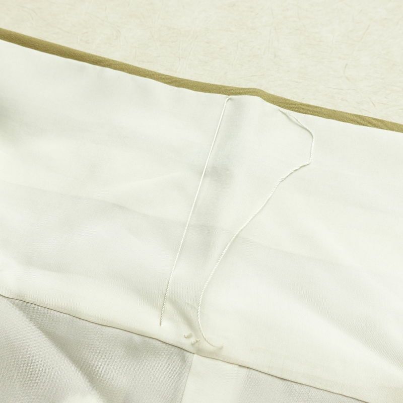 訪問着 良品 金駒刺繍 一つ紋付き 正絹 花柄 袷仕立て 身丈160.5cm 裄丈65cm リサイクル着物 着物 箔 金彩 入学式 卒業式 七五三 パーティー お宮参り フォーマル 黄・黄土色_画像21