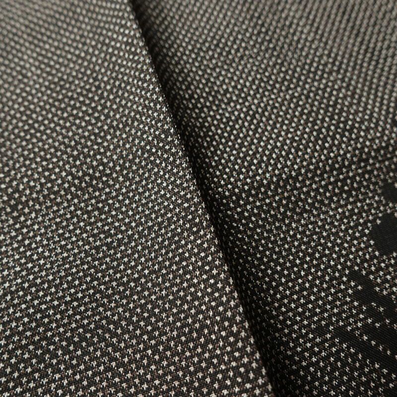 大島紬 美品 しつけ糸付き 正絹 花柄 袷仕立て 身丈159cm 裄丈63.5cm リサイクル着物 着物 未使用品 茶_画像11