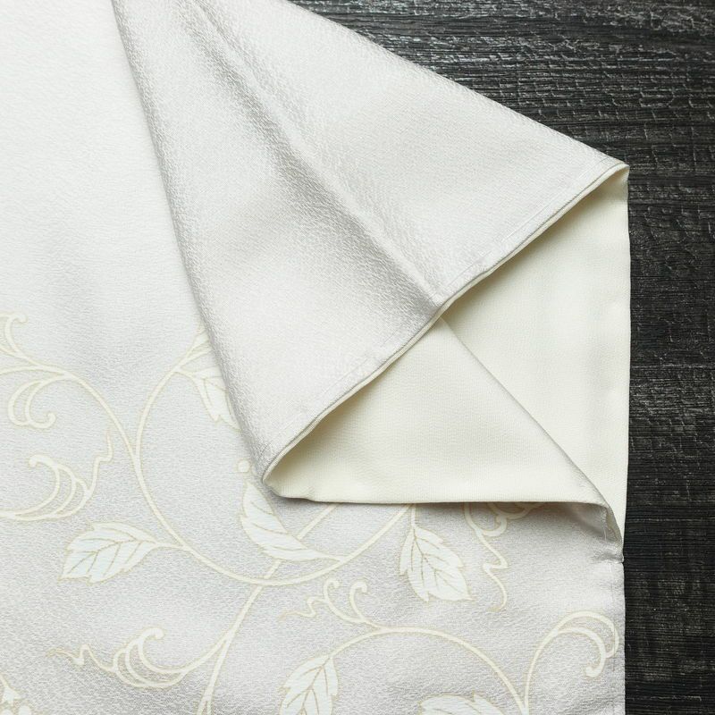 付け下げ 美品 しつけ糸付き 正絹 木の葉・植物柄 袷仕立て 身丈159.5cm 裄丈65cm リサイクル着物 着物 刺繍 箔 入学式 卒業式 七五三 お宮参り フォーマル 上品 紫・藤色_画像14